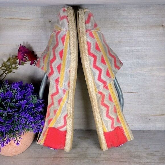 Skechers BOBS Canvas Zig Zag Flats Loafers Shoes - Picture 5 of 10